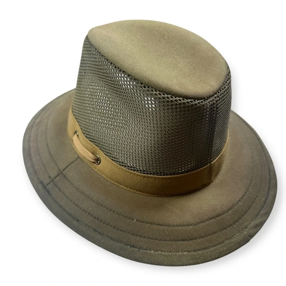 Outback Trading Co. Men's Oilskin Aussie Adventure‎ Cotton Hat Size S/M Olive